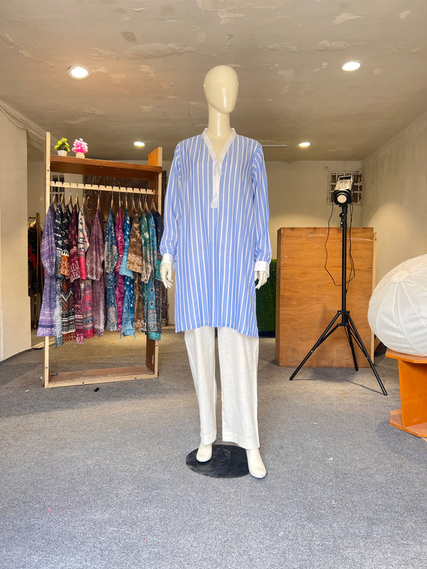SANASAFINAZ STITCHED LAWN SHIRT