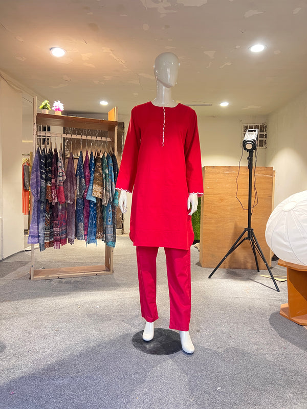 ASIMJOFA STITCHED SOLID 2PIECE