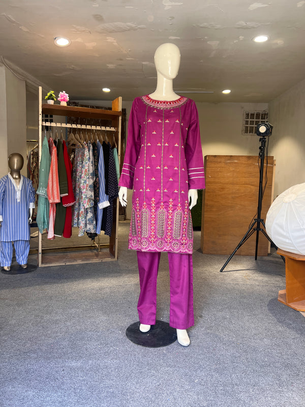 KHAADI STITCHED EMBROIDERED KHADDAR 2PIECE