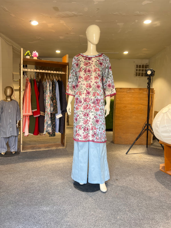 SANASAFINAZ STITCHED PRINTED 2PIECE