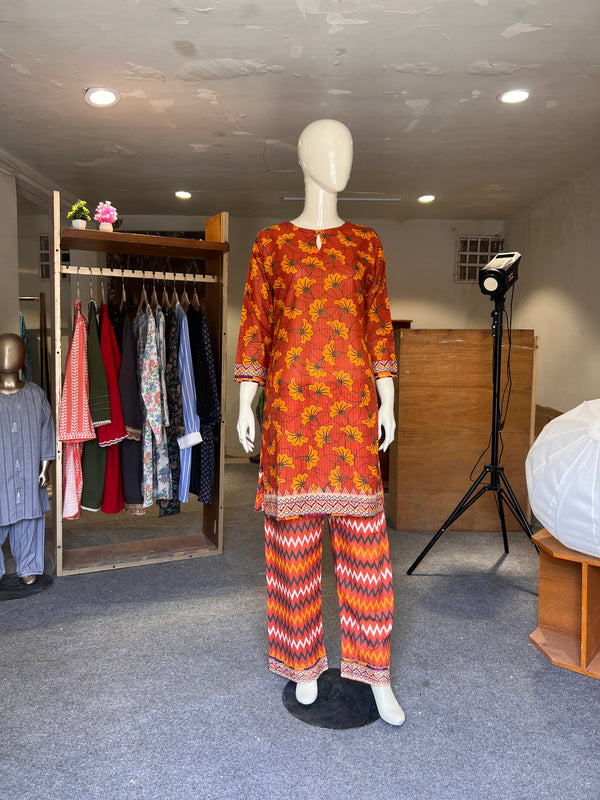 ZAHRA STITCHED PRINTED 2PIECE