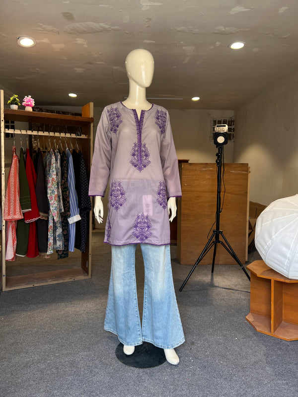 ZAHRA STITCHED EMBROIDERED LAWN SHIRT