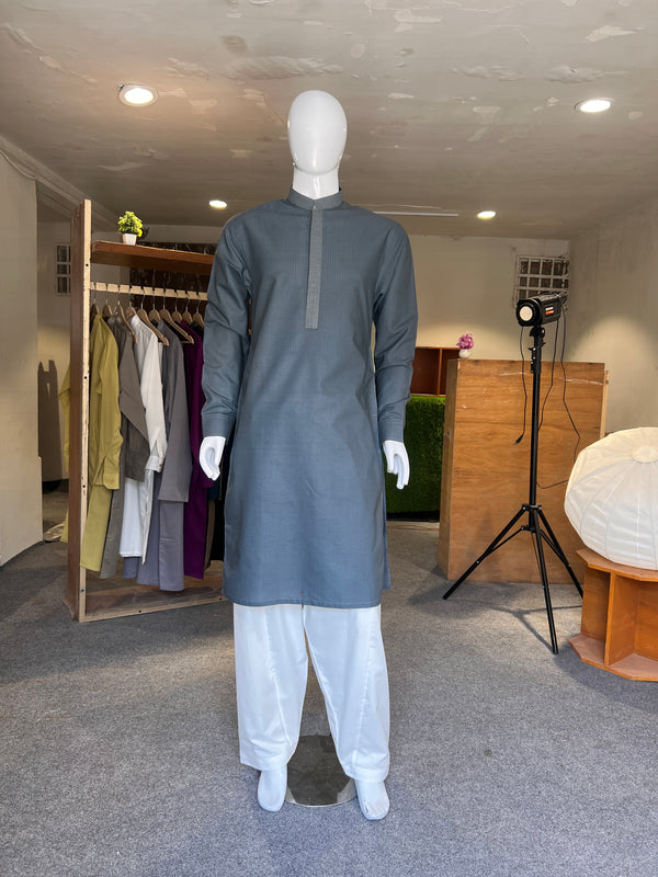 ZELLBURY EMBROIDERED MEN KURTA COTTON