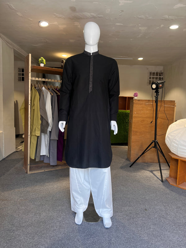 ZELLBURY EMBROIDERED MEN KURTA COTTON