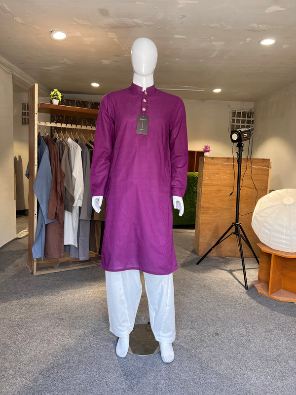 ZELLBURY EMBROIDERED MEN KURTA COTTON