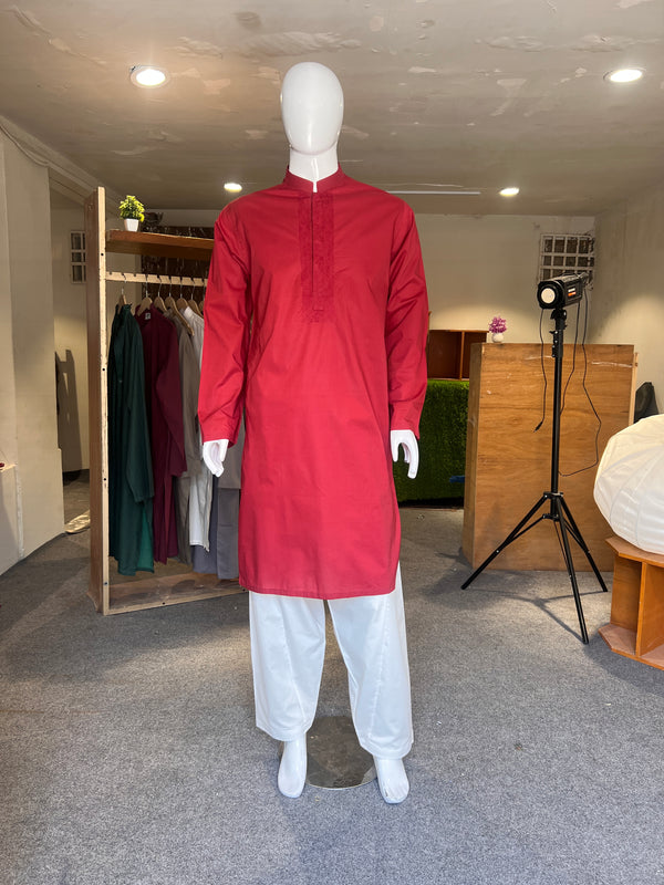 ZELLBURY EMBROIDERED MEN KURTA COTTON