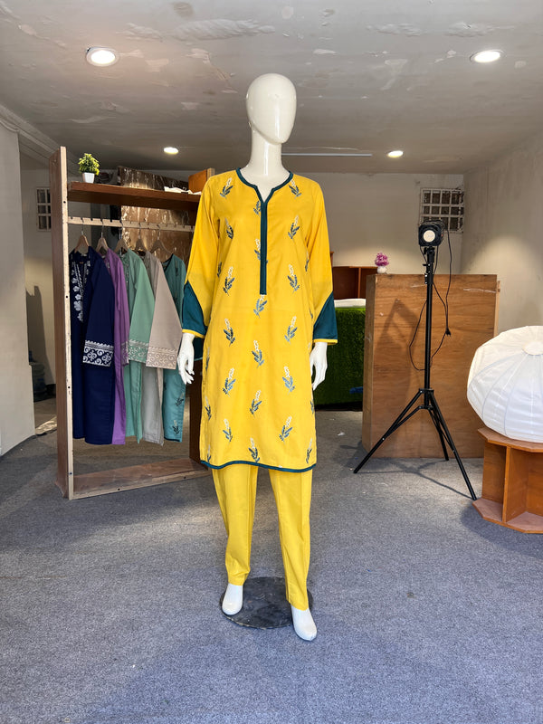 KHAADI STITCHED EMBROIDERED 2PIECE