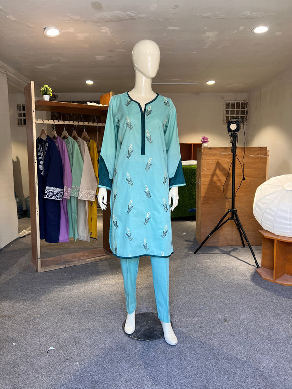 KHAADI STITCHED EMBROIDERED 2PIECE