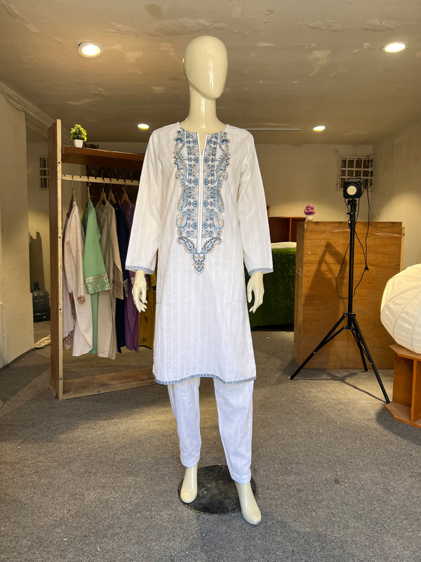 ASIMJOFA STITCHED EMBROIDERED 2PIECE