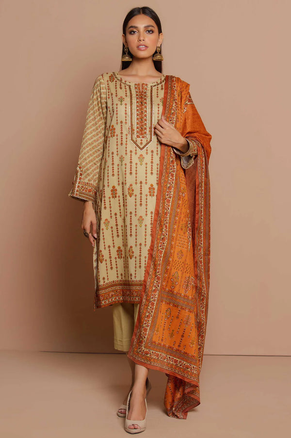ZEEN UNSTITCHED PRINTED 3PIECE