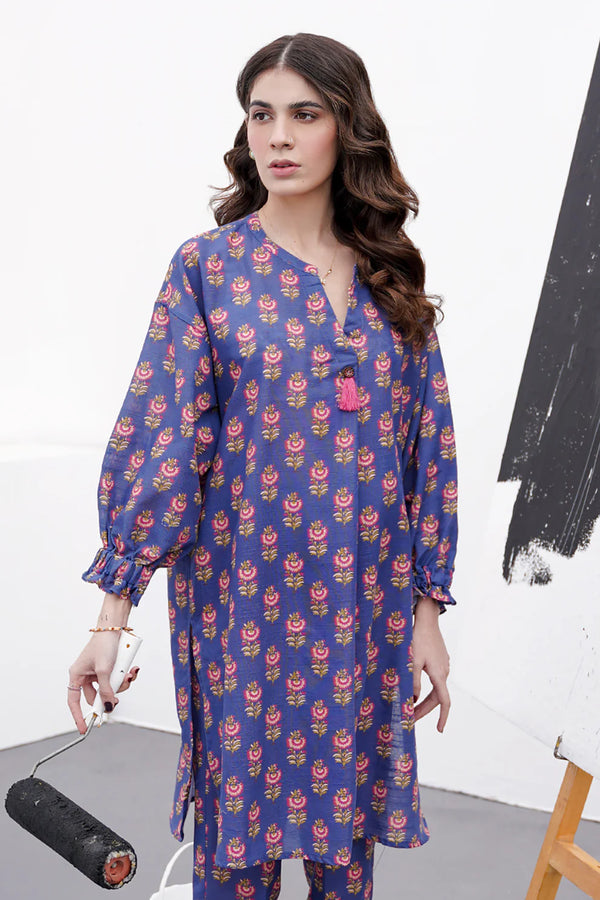ZELLBURY STITCHED PRINTED KHADDAR SHIRT & TROUSER