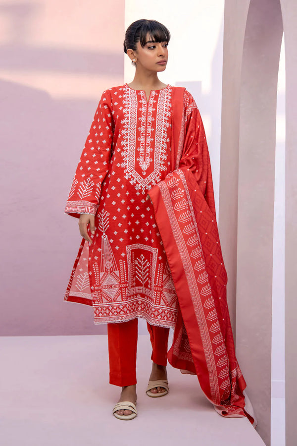 ZELLBURY STITCHED PRINTED KHADDAR SHIRT & TROUSER