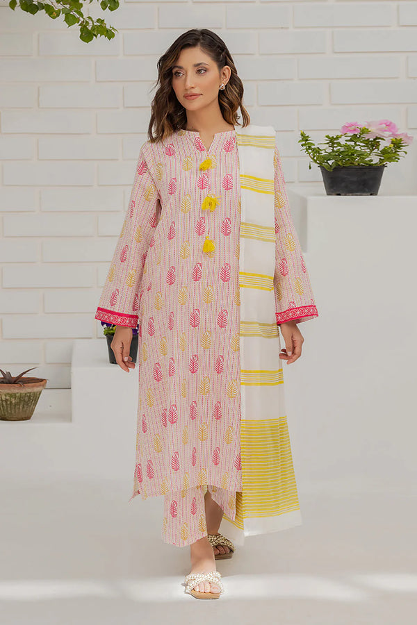 ZELLBURY STITCHED PRINTED KHADDAR 2PIECE SHIRT & DUPATTA