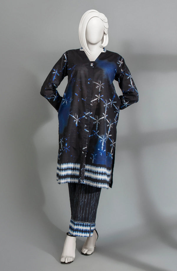 MTJ STITCHED PRINTED KHADDAR SHIRT & TROUSER