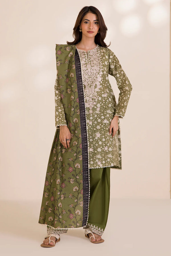 Zellbury - WUC25E30041- 3 Piece Embroidered Cotton
