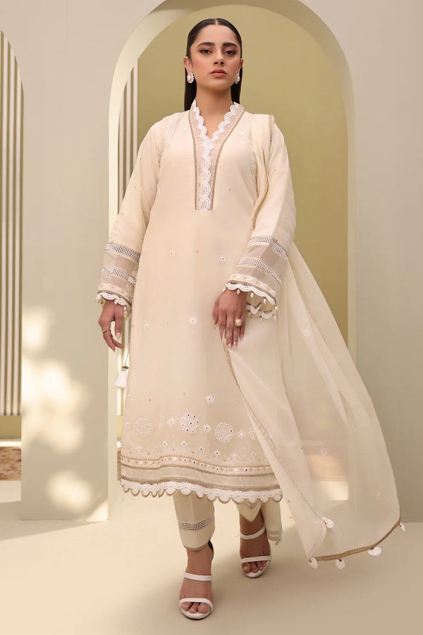 Zellbury - WUS25E30282- 3 Piece Embroidered Chiffon