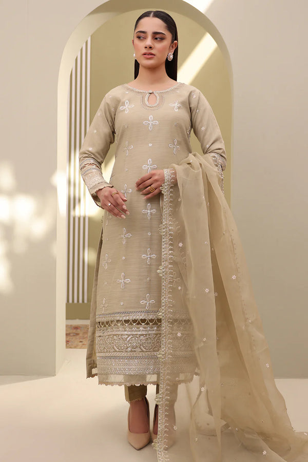 Zellbury - WUS25E30355- 3 Piece Embroidered Monar