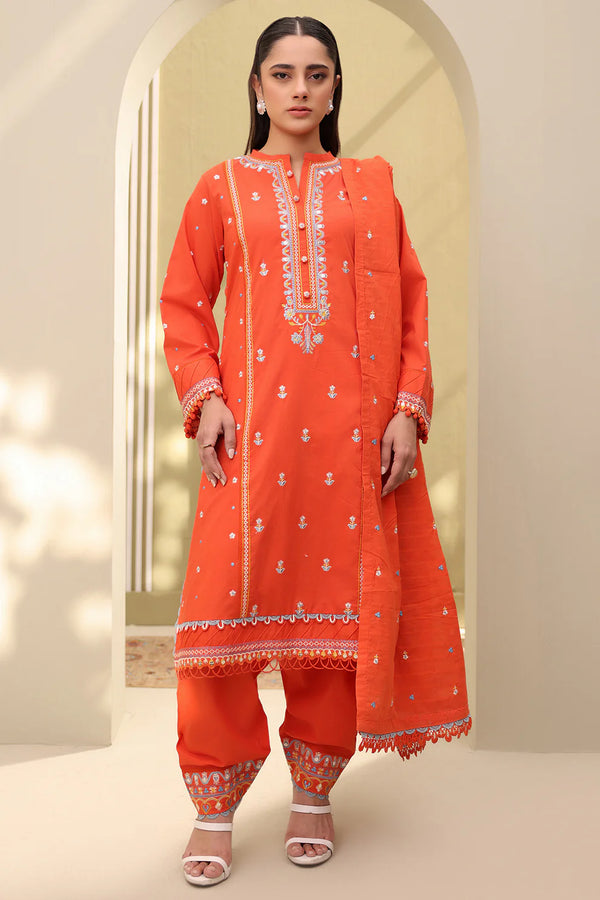 ZELLBURY 3PIECE EMBROIDERED LAWN