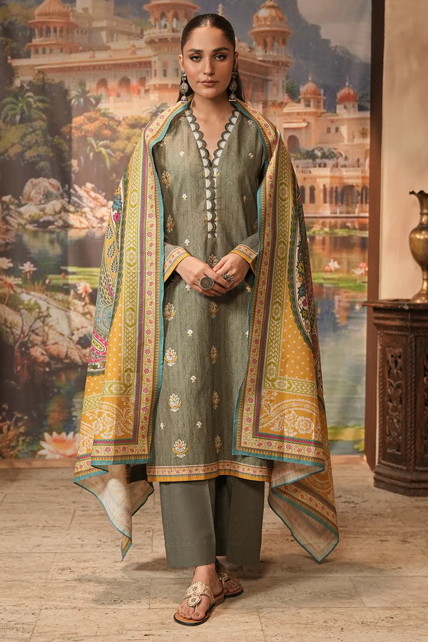 Zellbury - WUW24E30404 3Piece Printed Embroidered Khaddar
