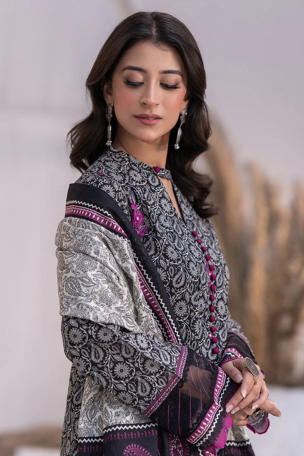 Zellbury - WUW24E30592-3Piece Unstitched Embroidered Khaddar