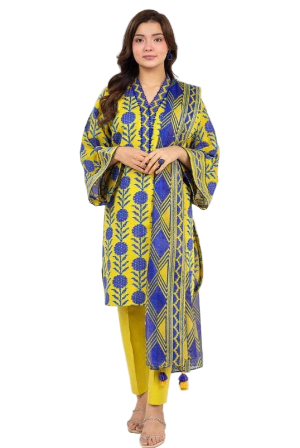 ALKARAM FASHION SERIES UNSTITCHED PRINTED 3PIECE LAWN