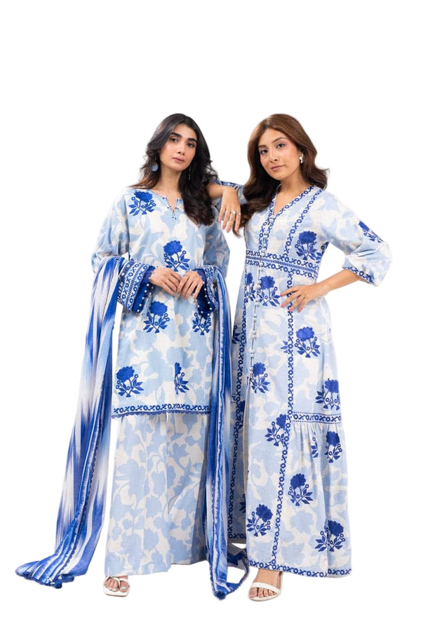 ALKARAM UNSTITCHED EMBROIDERED 3PIECE LAWN