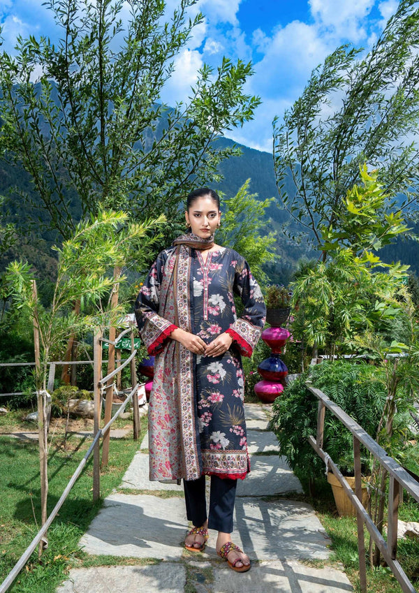 ZESH UNSTITCHED PRINTED 3PIECE KHADDAR