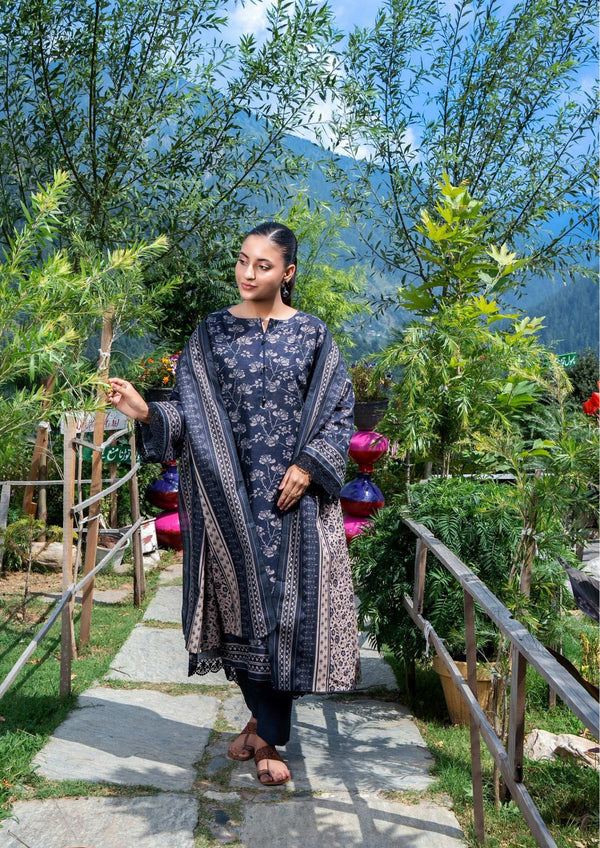 ZESH UNSTITCHED PRINTED 3PIECE KHADDAR