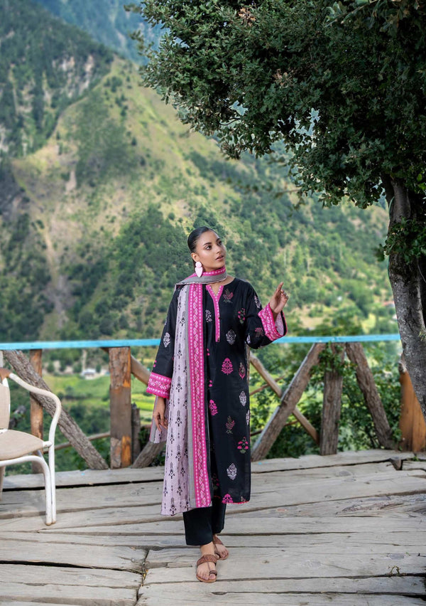 ZESH UNSTITCHED PRINTED 3PIECE KHADDAR