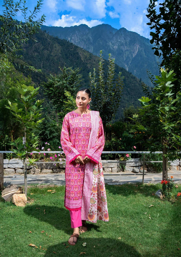 ZESH UNSTITCHED PRINTED 3PIECE KHADDAR