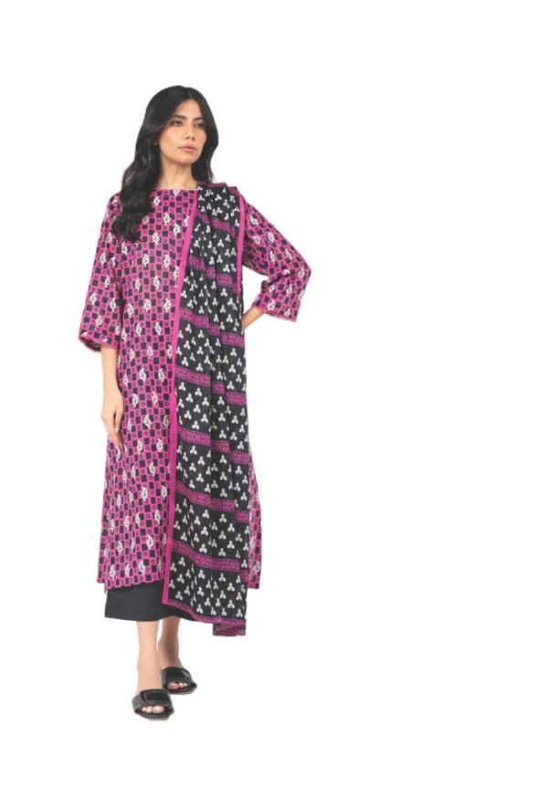 ALKARAM CAMBRIC UNSTITCHED 3PIECE FALL