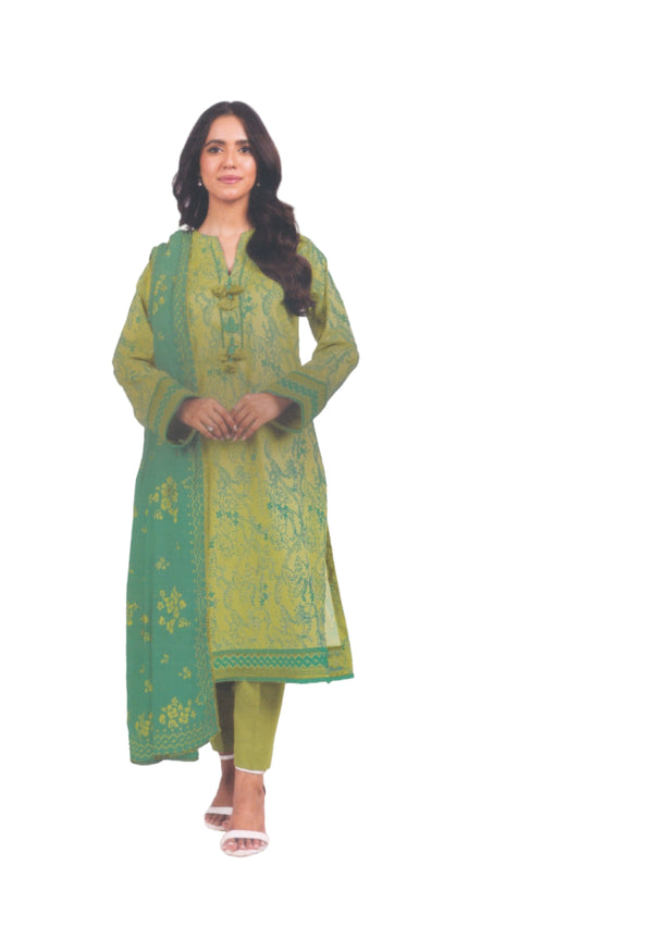 ALKARAM CAMBRIC UNSTITCHED 3PIECE FALL